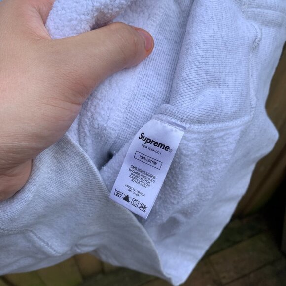 Supreme Icy Arc Hoodie Sweatshirt Ash Grey Large - Picture 4 of 6